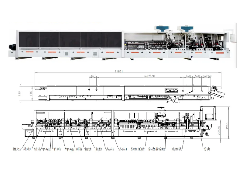 J-C 45 Derece Panel Edge Banding Machine