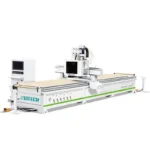 2100×3660 mm CNC Router Makinesi (Kontrol Paneli Üzerinde – İki Vakum Pompalı + 9 Dikey Delik)