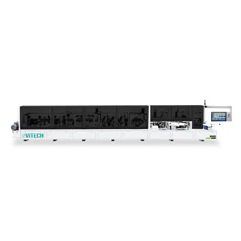 Double-Sided Edge Banding Machine + Corner Rounding + Grooving